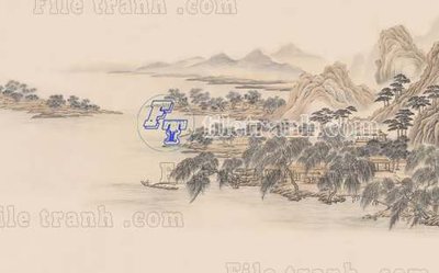 File gốc File tranh gốc tranh tường bích họa idochine trung quốc IDT54 (in lụa) cao cấp