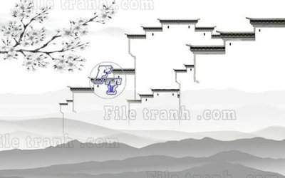 Ảnh mô tả file gốc in mica File tranh gốc tranh tường bích họa idochine trung quốc IDT540