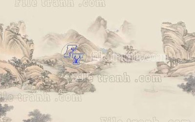 Ảnh gốc File tranh gốc tranh tường bích họa idochine trung quốc IDT628 (nét căng) in mica