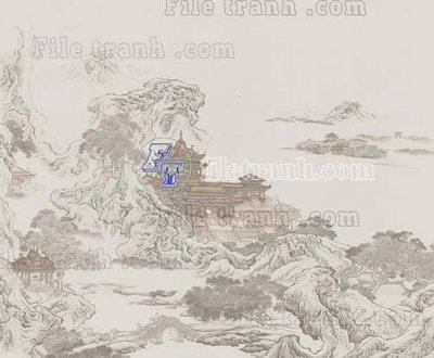 File PSD File tranh gốc tranh tường bích họa idochine trung quốc IDT733 (chất lượng in ấn)