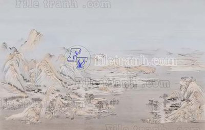 File gốc File tranh gốc tranh tường bích họa idochine trung quốc IDT736 (in lụa) cao cấp