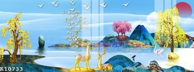 File gốc File gốc in tranh tổng hợp K10733 (in 3D) cho trang trí