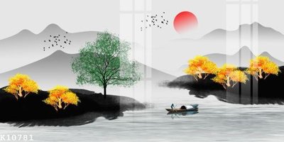 File gốc File gốc in tranh tổng hợp K10781 (in tráng gương) hiện đại