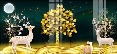 File gốc File gốc in tranh tổng hợp K10798 (in tráng gương) hiện đại