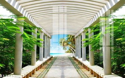 File tranh in trần 3D File gốc in tranh tổng hợp K11945 (ảnh gốc)