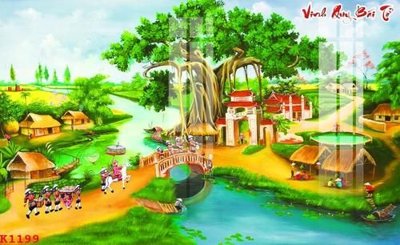 File in trần File gốc in tranh tổng hợp K1199 (bản gốc 3D) sống động