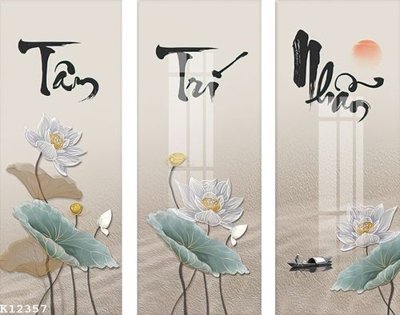 File in trần File gốc in tranh tổng hợp K12357 (file gốc) phong thủy