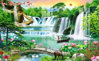 Ảnh gốc File gốc in tranh tổng hợp K12526 (siêu chi tiết) để in ấn