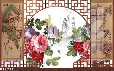 File gốc File gốc in tranh tổng hợp K12711 (in tráng gương) hiện đại