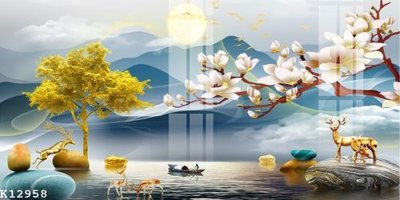 File PSD in ấn File gốc in tranh tổng hợp K12958 (chất lượng cao)