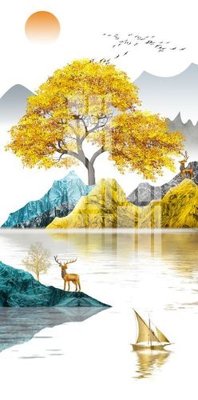 File gốc File gốc in tranh tổng hợp K13138 (in lụa) tranh thuận buồm