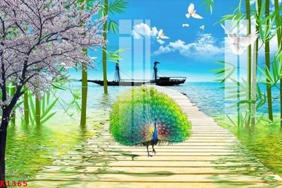 File tranh gốc in trần nhà File gốc in tranh tổng hợp K1365 3D