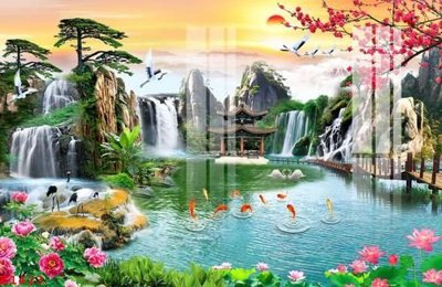 File gốc File gốc in tranh tổng hợp K1423 (in tráng gương) sang trọng