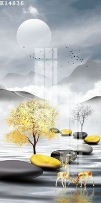 Download file gốc File gốc in tranh tổng hợp K14836 (in lụa) tranh 3D