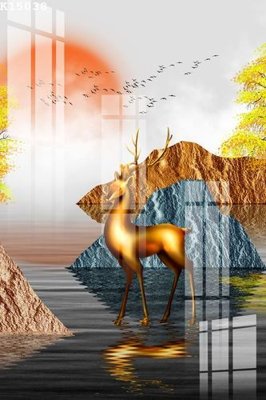 File tranh PSD File gốc in tranh tổng hợp K15038 chất lượng cao