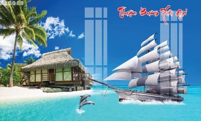 File in trần File gốc in tranh tổng hợp K15088 (bản gốc) mây trời