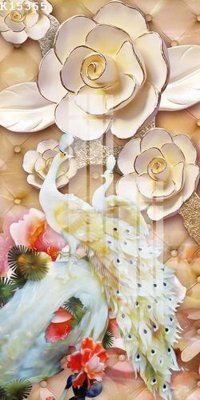 File gốc File gốc in tranh tổng hợp K15355 (in lụa) hoa văn cổ điển