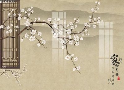 File gốc File gốc in tranh tổng hợp K16576 (in lụa) trang trí tường