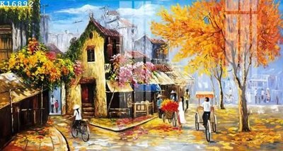 File in trần File gốc in tranh tổng hợp K16892 (bản gốc) phong cảnh