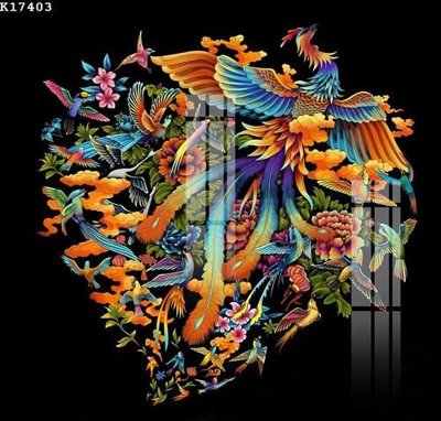 File in trần File gốc in tranh tổng hợp K17403 (bản gốc) hoa văn