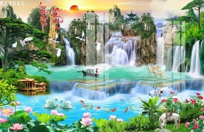 File gốc File gốc in tranh tổng hợp K18021 (in lụa) tranh mã đáo