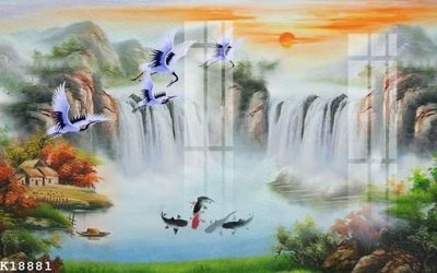 Download file File gốc in tranh tổng hợp K18881 (gốc) in mica đèn LED