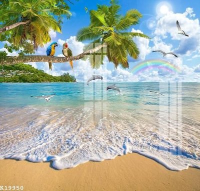 File tranh in trần 3D File gốc in tranh tổng hợp K19950 (ảnh gốc)