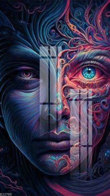 File in trần File gốc in tranh tổng hợp K22785 (file gốc) hoa văn 3D