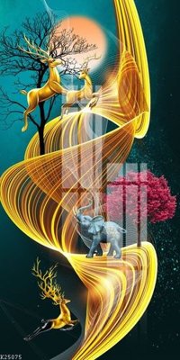 File in trần File gốc in tranh tổng hợp K25075 (bản gốc) 5D