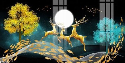 File tranh File gốc in tranh tổng hợp K25238 (gốc) phong cách tối giản