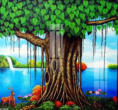 File tranh File gốc in tranh tổng hợp K25808 (bản gốc) in lụa dán tường