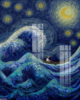 File gốc File gốc in tranh tổng hợp K26242 (in lụa) trang trí tường