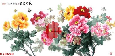 Download file gốc File gốc in tranh tổng hợp K28698 (in lụa) hoa lá