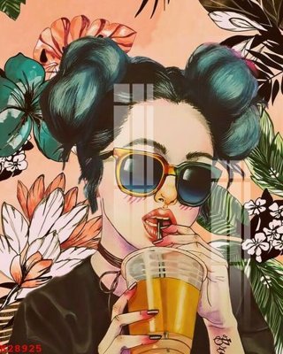 File gốc File gốc in tranh tổng hợp K28925 (in tráng gương) hiện đại