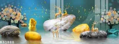 File in trần File gốc in tranh tổng hợp K31880 (bản gốc) hoa văn