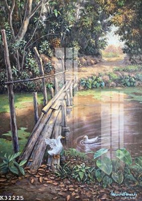 Download file gốc File gốc in tranh tổng hợp K32225 (in lụa) tranh 3D