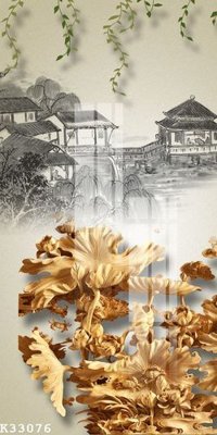 File gốc File gốc in tranh tổng hợp K33076 (in tráng gương) hiện đại