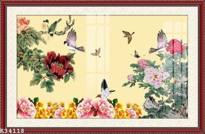 File tranh File gốc in tranh tổng hợp K34118 (ảnh gốc) in trần 3D