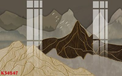 File tranh gốc in trần nhà File gốc in tranh tổng hợp K34247 3D