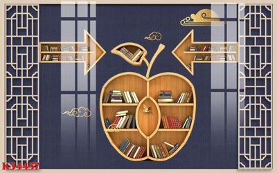 File gốc File gốc in tranh tổng hợp K34457 (in tráng gương) hiện đại