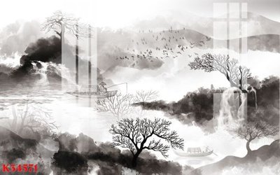 File in trần File gốc in tranh tổng hợp K34571 (bản gốc) hoa văn