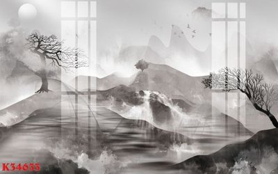 Download file gốc File gốc in tranh tổng hợp K34633 (in lụa) tranh 3D