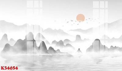 File gốc File gốc in tranh tổng hợp K34654 (in tráng gương) hiện đại