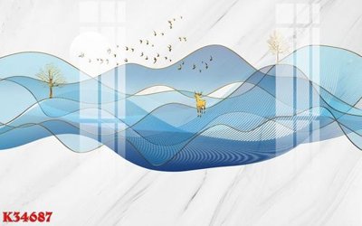 File gốc File gốc in tranh tổng hợp K34687 (in lụa) tranh mã đáo