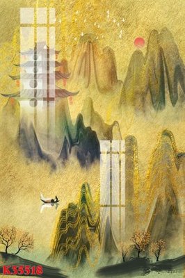 Download file gốc File gốc in tranh tổng hợp K35518 (in lụa) tranh 3D