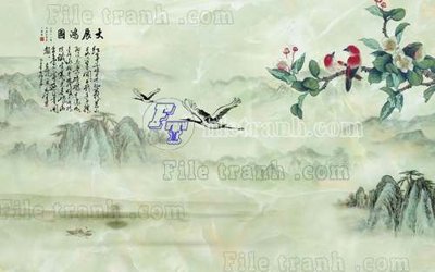 File in ấn File gốc in tranh tổng hợp tường nền K40035 (bản gốc) từ file gốc