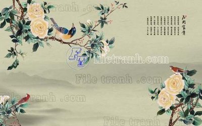 Download file gốc File gốc in tranh tổng hợp tường nền K40069 (in mica) logo