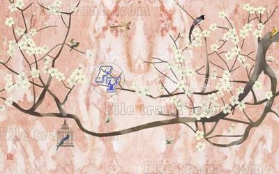 File gốc File gốc in tranh tổng hợp tường nền K40076 (in lụa) hoa văn cổ điển