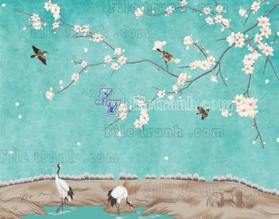 File gốc in tráng gương File gốc in tranh tổng hợp tường nền K40100 chi tiết