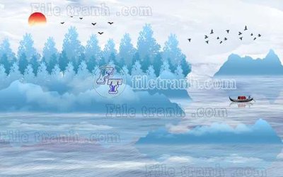 Ảnh gốc File gốc in tranh tổng hợp tường nền K40110 (độ nét cao) in tráng gương